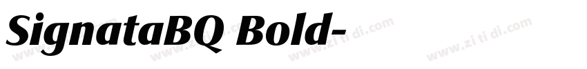 SignataBQ Bold字体转换